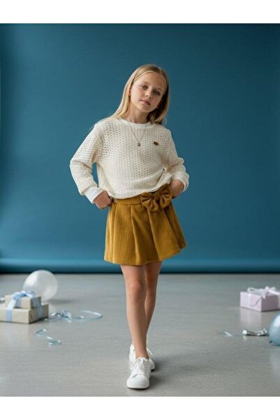 Zekids Bluză din plasă pentru fetiță catifea fustă pantalon scurtă seturi