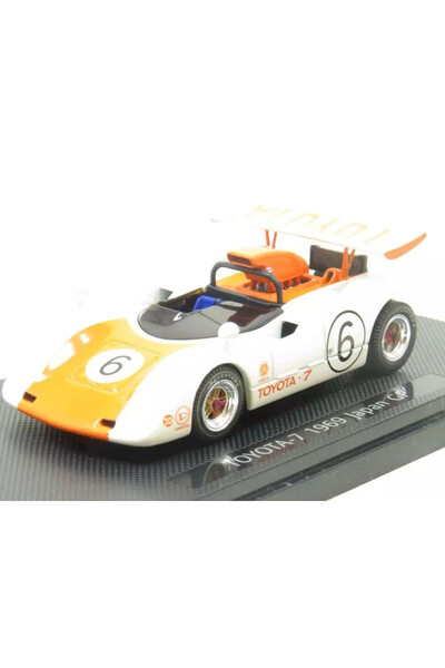 Ebbro Macheta auto, Toyota 7 Japan Can-Am #6 Portocaliu/Alb 1969 1:43