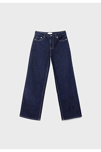 Respire Women's d91 low waist wide leg jean navy blue