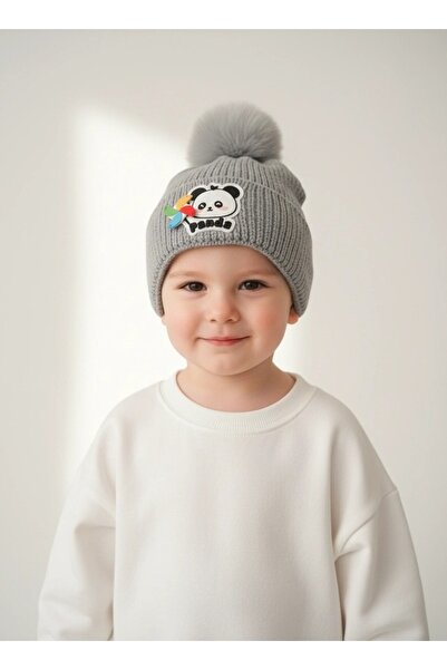 gigigiyim Panda Patterned Ruffled Boy's Beret