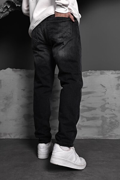 Slatra Men's Black Stone Boyfriend Pants