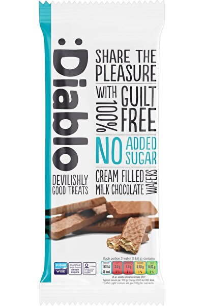 Diablo رقاقة ويفر مغطاة بشوكولاتة الحليب محشوة بالكريمة 150 جرام