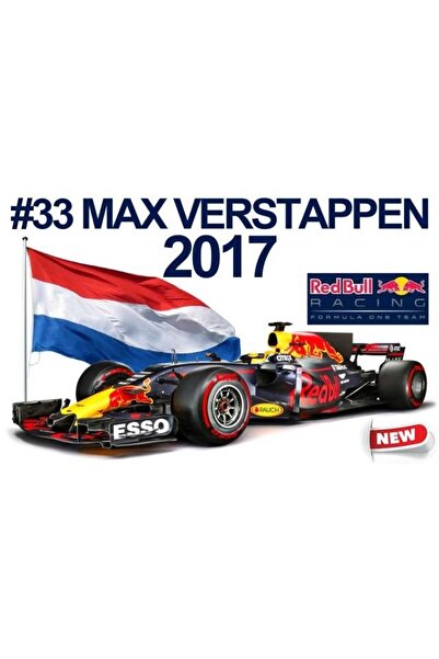 BBURAGO Macheta auto, 2017 Red Bull RB13 F1 #33 M.Verstappen Signature series, Albastru/rosu/galben 1:43