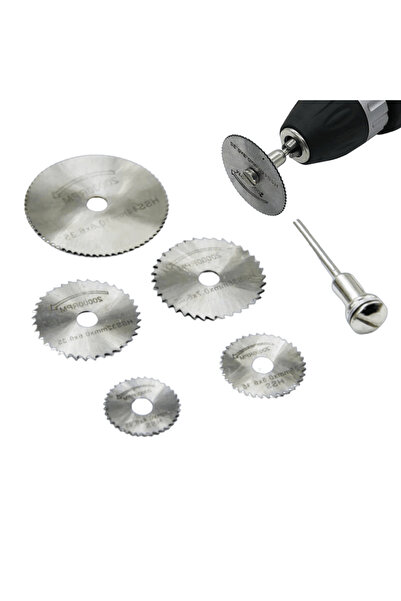 OferteTop Set of 5 Circular Saw Blades for Precise Cuts in Wood, Plastic and Pipes, Easy to Assemble
