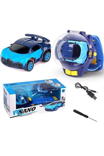 AMERTEER لعبة سيارة ساعة صغيرة مع جهاز تحكم عن بعد (أزرق)