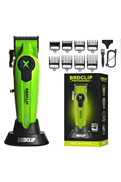 BIRAI Aparat de tuns profesional BRDPRO CUT, 7000 RPM, 2000mAh, lame din oțel inoxidabil, verde deschis