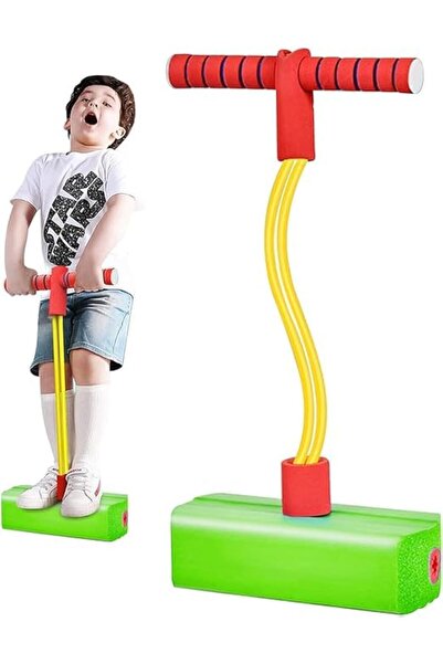 ECVV Foam Pogo Jumper for Kids - Toddler Training Pogo Stick with Squeaky Sounds, 250 lb Capacity (Green)
