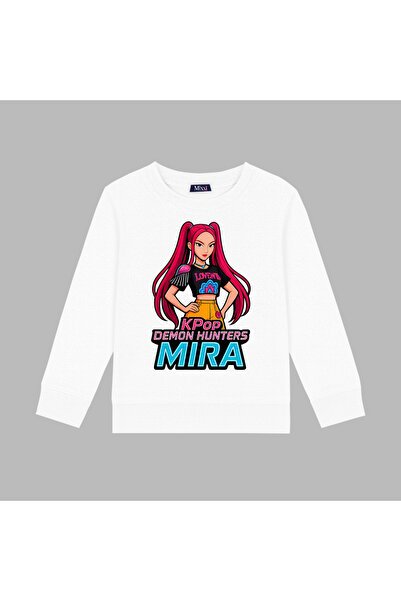mixxi fashion Kpop Demon Hunters Mira 3-Thread Crew Neck Girls' Sweatshirt (4...