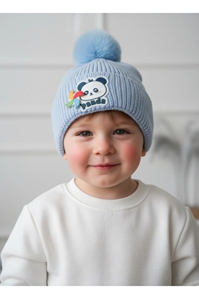 gigigiyim Panda Patterned Ruffled Boy's Beret