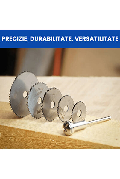 OferteTop Set of 5 Circular Saw Blades for Precise Cuts in Wood, Plastic and Pipes, Easy to Assemble