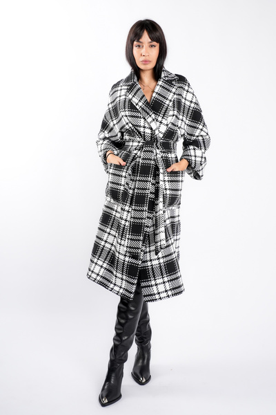 Monarh Design Oversized coat with print and drawstring