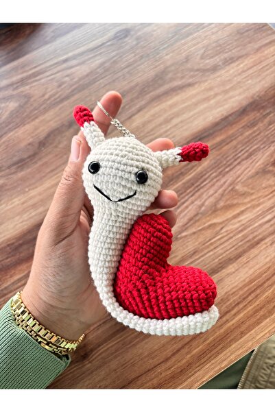 marifetli tığım Kalpli Salyangoz Amigurumi – El Örgüsü Sevimli Hediyelik Oyuncak