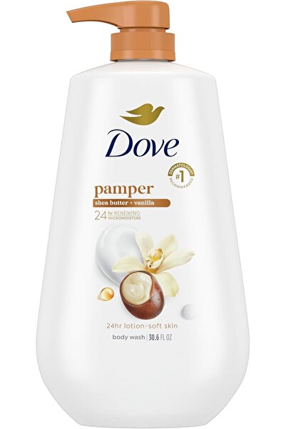 Dove Purely Pampering Body Wash with Shea Butter & Warm Vanilla, 34 oz Pump