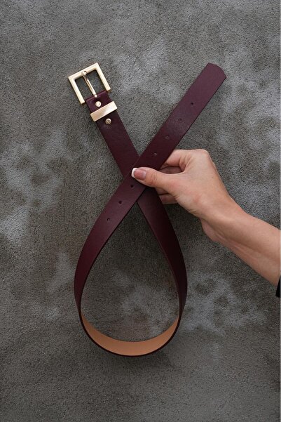 MODAM HİFA Square Gold Buckle Women's Belt Trouser Belt Dress Belt Waist Belt Body Belt Shirt Belt