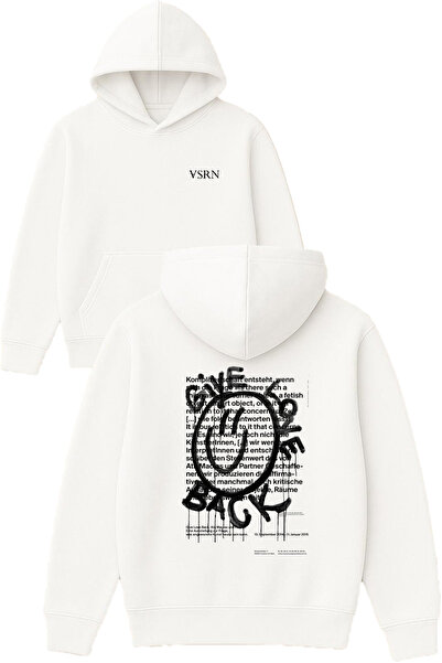 VSRN Φούτερ με κουκούλα Give Love Back Design με στάμπα, σε μεγάλο μέγεθος, λ...