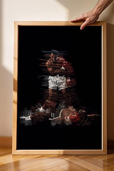 Saturn Muhammad Ali The Phantom Punch Pictură înrămată Pictură boxer - Poster estetic