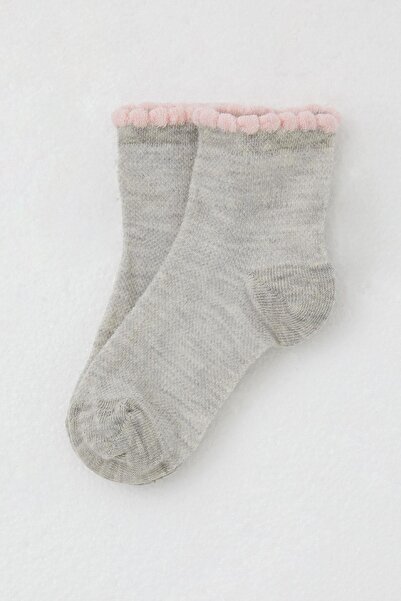 Katamino Детски чорапи за момичета Basic 1-6 години, светло сиво меланж