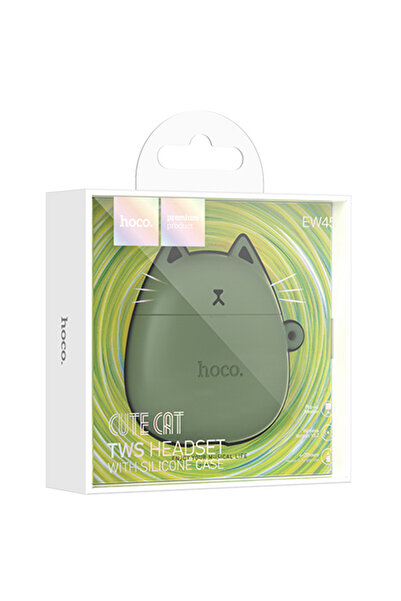 Hoco Casti Wireless (EW45), Căști intraauriculare, BT 5.3, 200mAh, + Husa Cat...