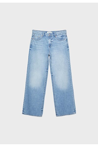 Respire Women's d91 low waist wide leg jean light blue