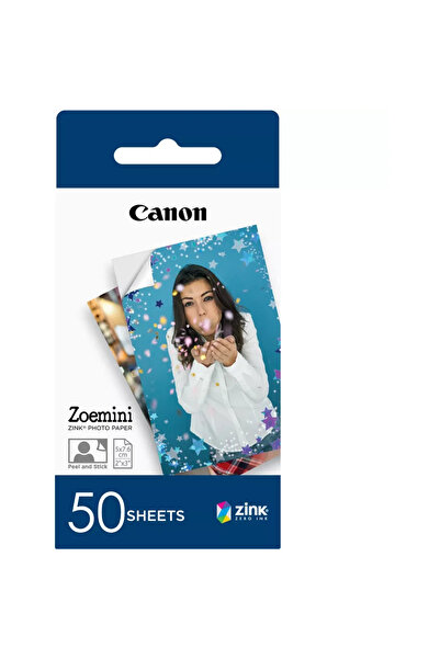 Canon ZINK photo paper for Zoemini, 5x7.6 cm, 50 adhesive pieces
