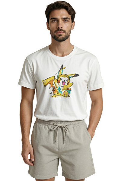 Color Luxe Cheerful Pikachu Sketching and Doodling Art Printed Premium Men's ...