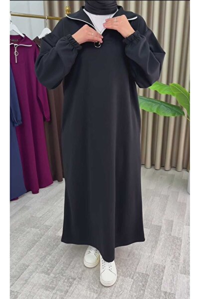 verabelle Plus Size Zipper Neckline Long Dress