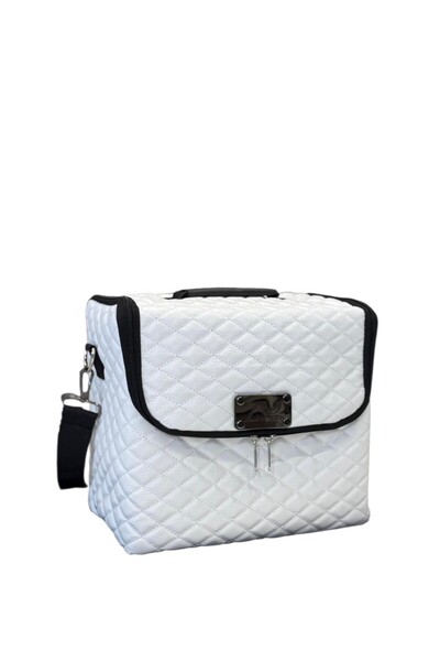 ZUU BAGS Profesyonel Katlı Beyaz Makyaj Çantası