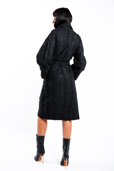 monarh Oversized wool coat with drawstring