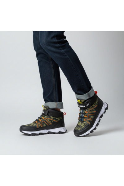 PATİK BEBE Boys' Waterproof Non-Slip Sole Camouflage Sturdy Boots