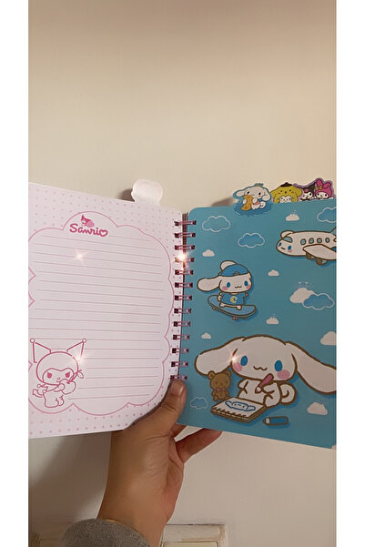 synshop Kuromi Cinnamoroll My Melody Striped Bookmark Spiral Notebook School Office Necessities Luxury Gift