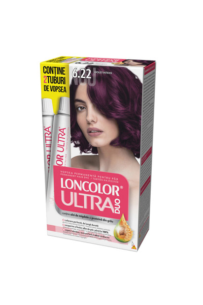Loncolor Ultra Vopsea de Par Permanenta Max 6.22 Violet Intens, 200 ml