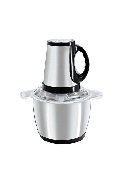 hotzeass Food Chopper, 5 Liter Bowl, Stainless Steel Blades, Silver