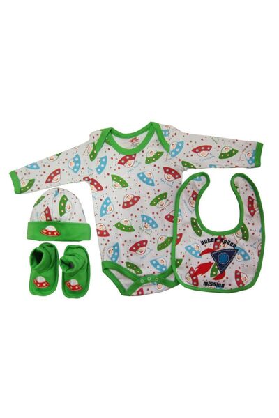 Primii Pasi Set cadou bebe 4 piese, Primii Pasi, 0-6 luni