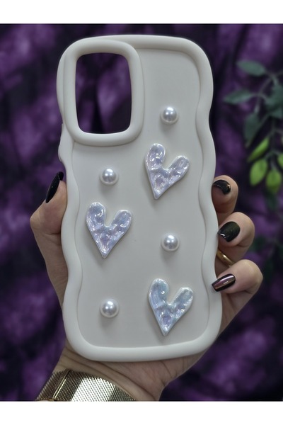 Magic Ring Vivo Y16 Compatible Shiny Heart & Pearl Detailed Soft Stylish Phone Case