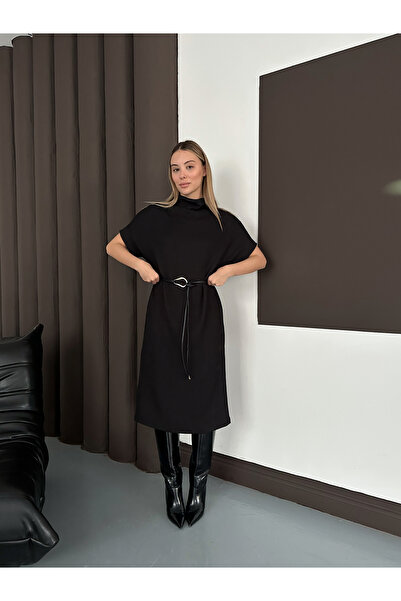 Cistern İstanbul Γυναικείο υφασμάτινο φόρεμα με λεπτομέρεια με ζώνη