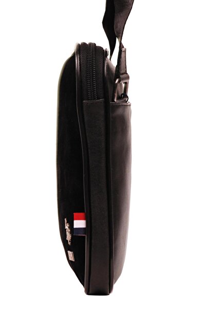 U.S. Polo Assn. Men's Handbag Suede Black 6750