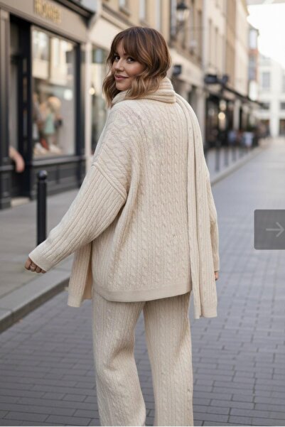 Mossta Σετ 3 τεμαχίων με πλεκτά παντελόνια με απαλή υφή