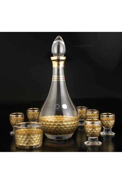 AbkaKristal 752-309 ZEMZEM TAKIMI HD PETEK VARAK ALTIN DEKOR 8 PARÇA 6 KİŞİLİK