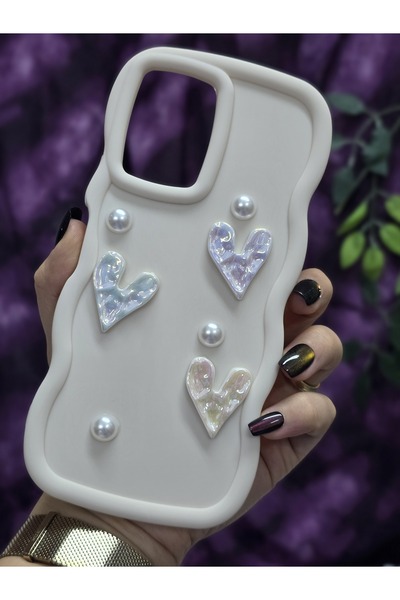 Magic Ring Vivo Y21/Y21S Compatible Shiny Heart & Pearl Detailed Soft Stylish Phone Case