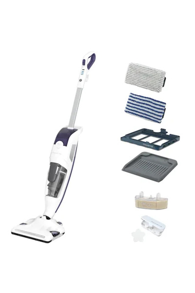 Rowenta Clean & Steam Revolution RY7731WH steam vacuum cleaner, 1500W, 7.5m cable, carpet accessory, f