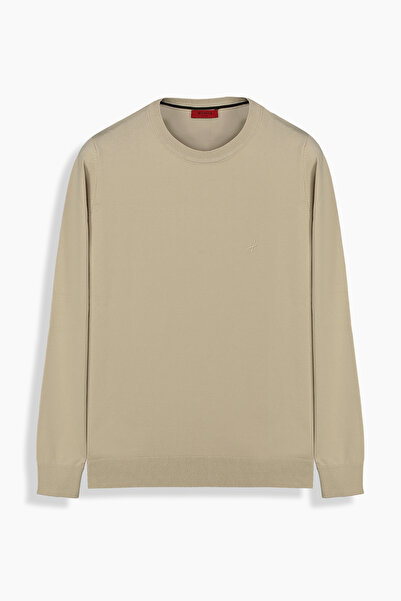 Sarar Interview Woven Wool Slim Fit Bisclet Collar Sweater