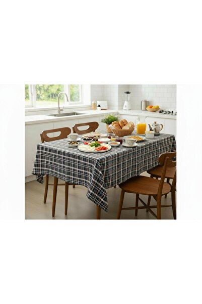 TECHTACT Cotton Plaid Tablecloth 140X200 cm Easy to Clean, Suitable for Kitch...