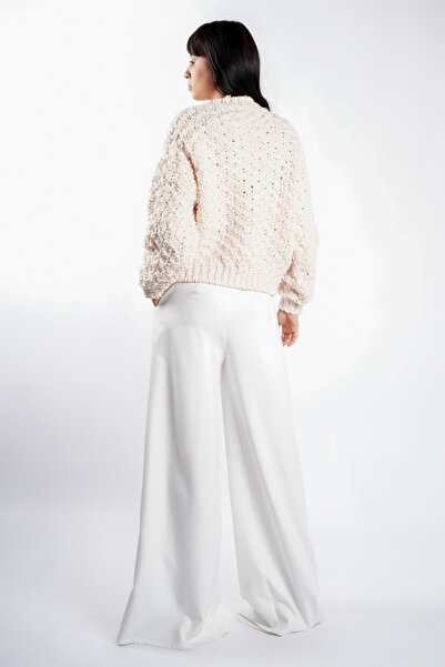 monarh Ivory oversized textured sweater