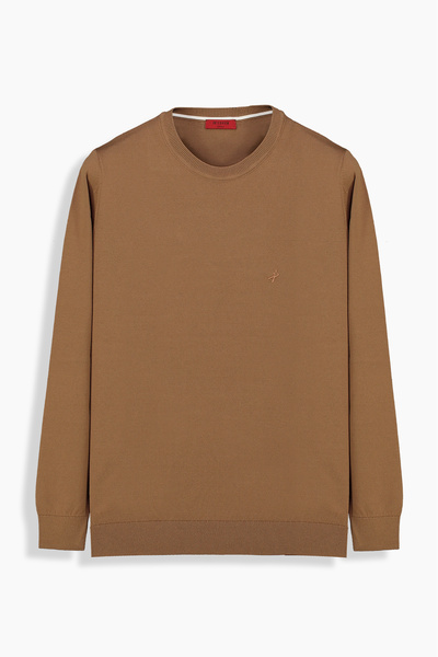 Sarar Πουλόβερ με λαιμόκοψη με λεπτή εφαρμογή από μάλλινο ύφασμα INTERVIEW