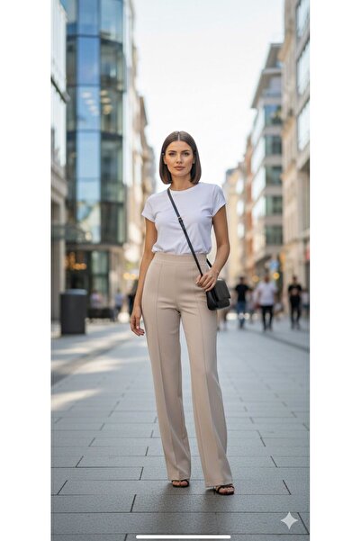 Erzani Kids Palazzo High Waist Crepe Lycra Front Tied Pants