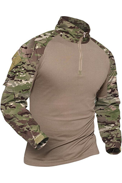 OEM Men's breathable tactical shirt, body-hugging, UV protection, pockets, S