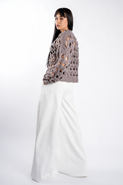 monarh Lilac crochet sweater