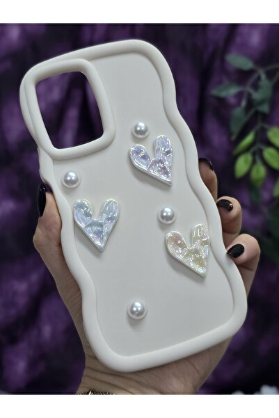 Magic Ring Vivo Y21/Y21S Compatible Shiny Heart & Pearl Detailed Soft Stylish Phone Case
