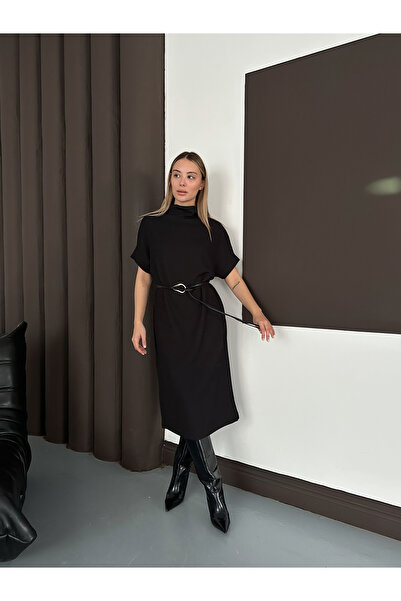 Cistern İstanbul Γυναικείο υφασμάτινο φόρεμα με λεπτομέρεια με ζώνη