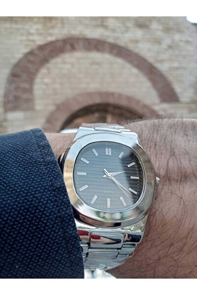 Brality Pate Model Steel Cord Men's Wristwatch- Silver Case- Silver Color Cor...